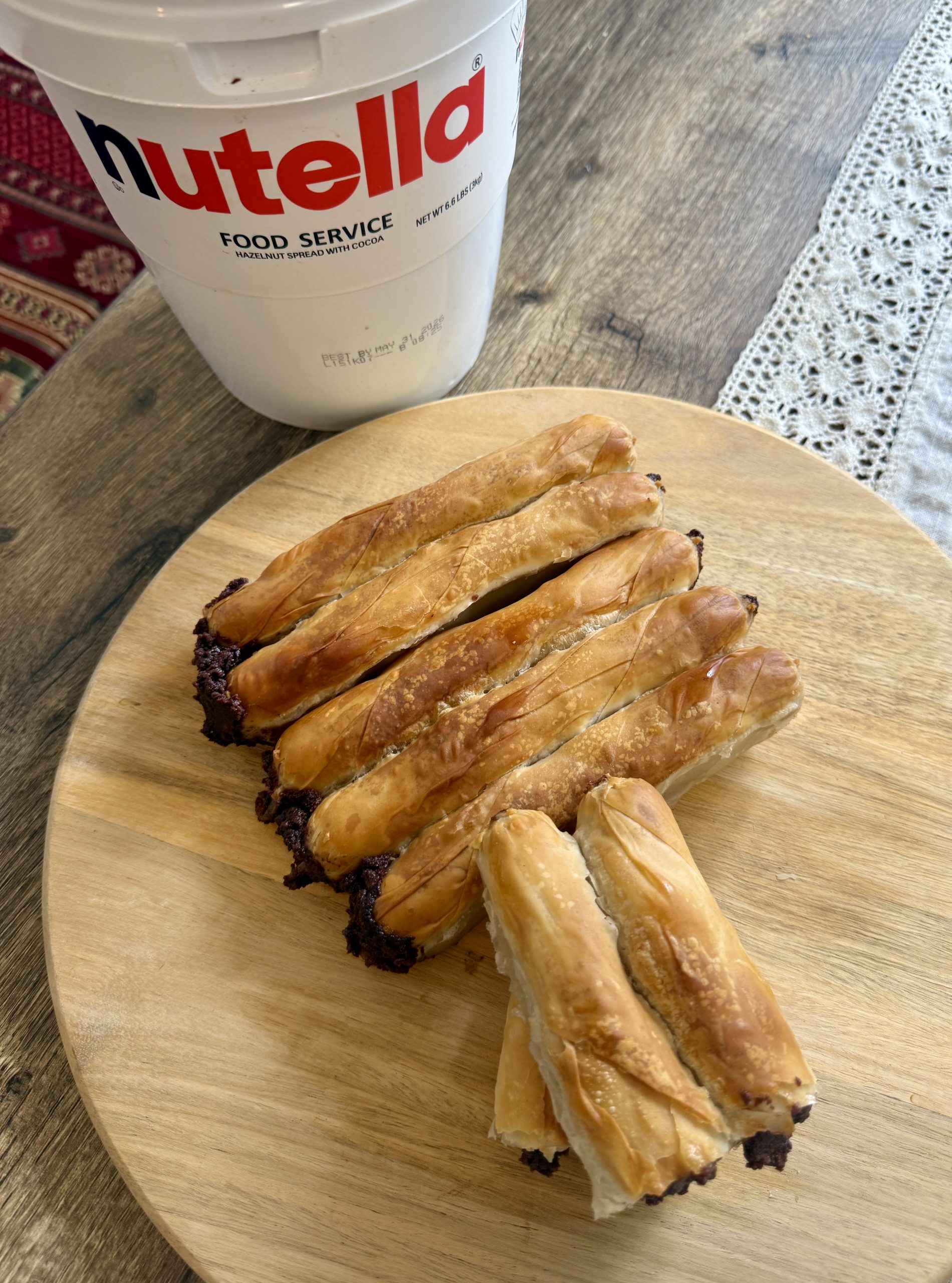 Nutella Filled Burek Sticks